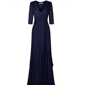 Maxi faux wrap dress